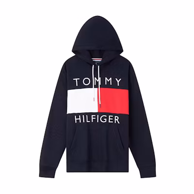 Tommy Hilfiger Colorblock Embroidered Logo Hoodie with Drawstring 08678J1753410
