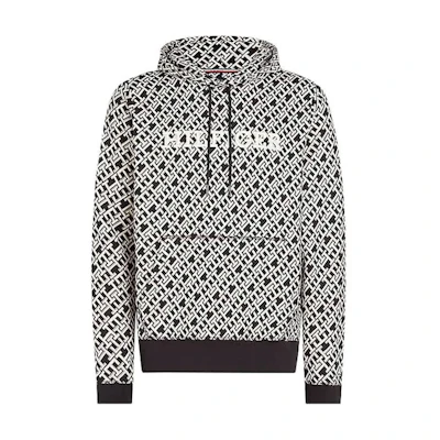 Tommy Hilfiger Colorblock Embroidered Logo Hoodie Black/White MW0MW34186BDS