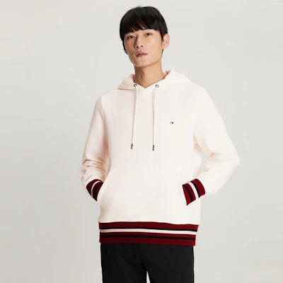 Tommy Hilfiger 拼色刺繡Logo連帽上衣 MW0MW32680 1