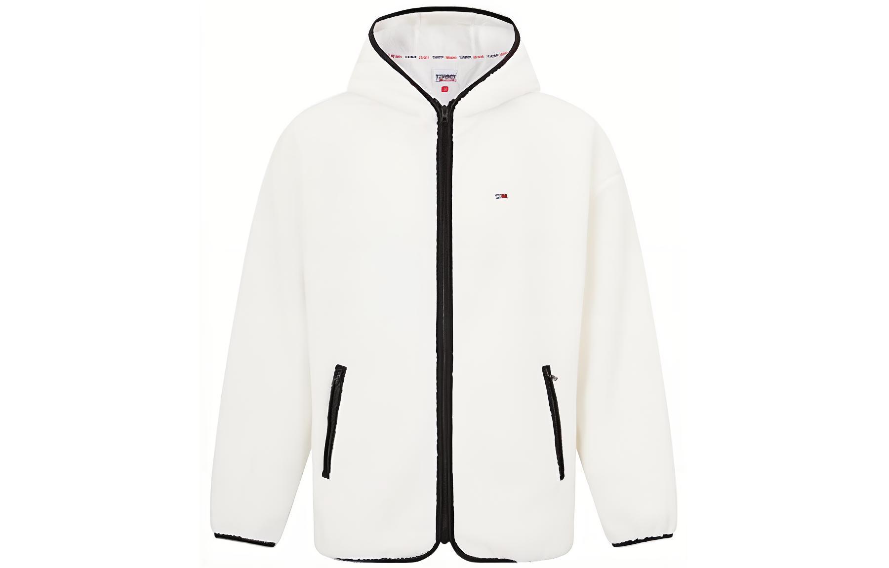 Tommy Hilfiger Colorblock Hoodie White - Loose Fit Long Sleeve DM0DM15290