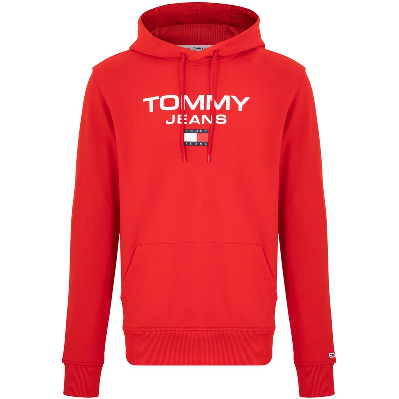 Tommy Hilfiger Colorblock Logo Pullover Sweatshirt Red DM0DM15692XNL