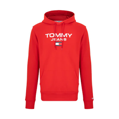 Tommy Hilfiger Colorblock Logo Pullover Sweatshirt Red DM0DM15692XNL