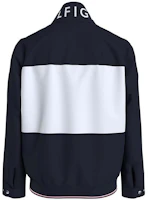 Shop Tommy Hilfiger Colorblock Long Sleeve Jacket Navy Blue 78J5746-411