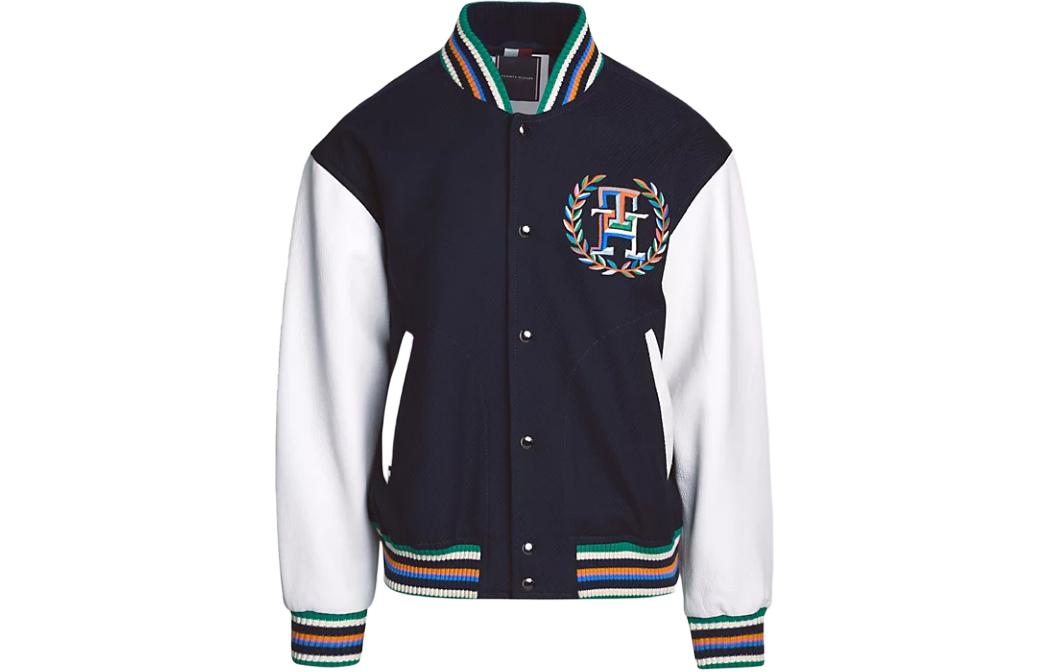 Tommy Hilfiger Colorblock Loose Fit Button-Up Stand Collar Jacket - Men MW34475-DW5