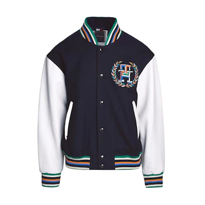 Tommy Hilfiger Colorblock Loose Fit Button-Up Stand Collar Jacket - Men MW34475-DW5