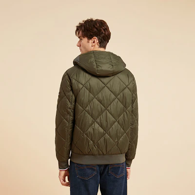 汤米希尔费格男士拼色加厚连帽夹克 - 修身保暖外套 78J9385 3