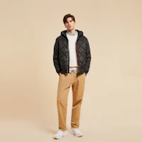 Details for Tommy Hilfiger Colorblock Quilted Hooded Jacket for Men - Slim Fit, Warm Outerwear. 78J9385