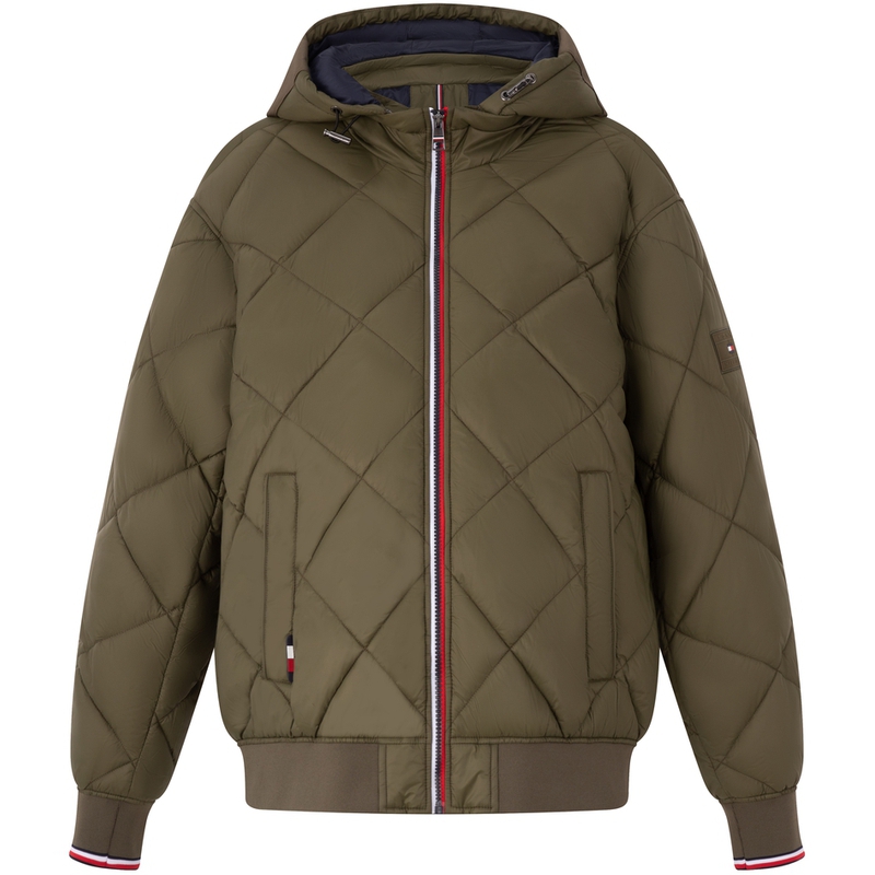 Cheap 汤米希尔费格男士拼色加厚连帽夹克 - 修身保暖外套 78J9385