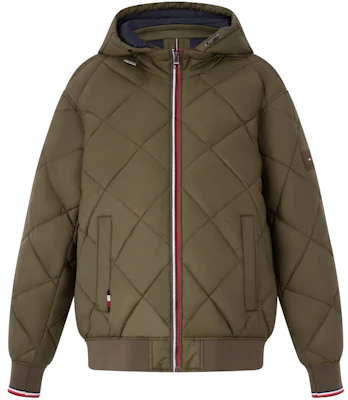 汤米希尔费格男士拼色加厚连帽夹克 - 修身保暖外套 78J9385 Cheap 汤米希尔费格男士拼色加厚连帽夹克 - 修身保暖外套 78J9385