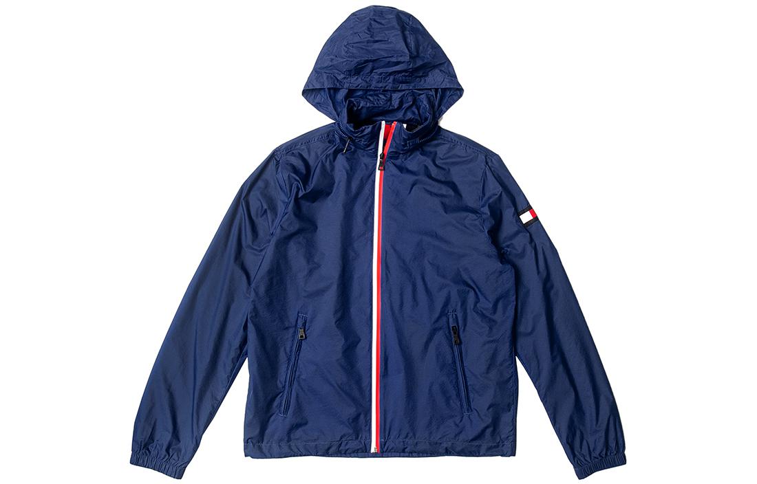 Tommy Hilfiger Colorblock UV Protection Lightweight Hooded Jacket Navy Blue C8878D4791