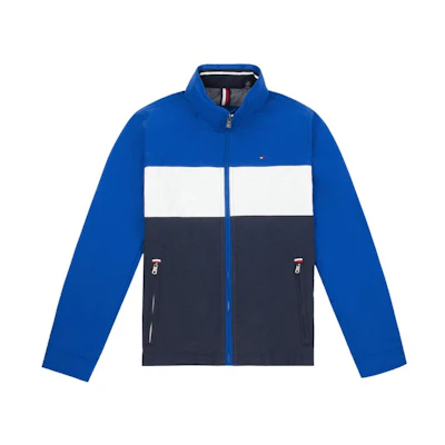 Tommy Hilfiger Colorblock Waterproof Windproof Zip Jacket Blue 157AN057-BLZ