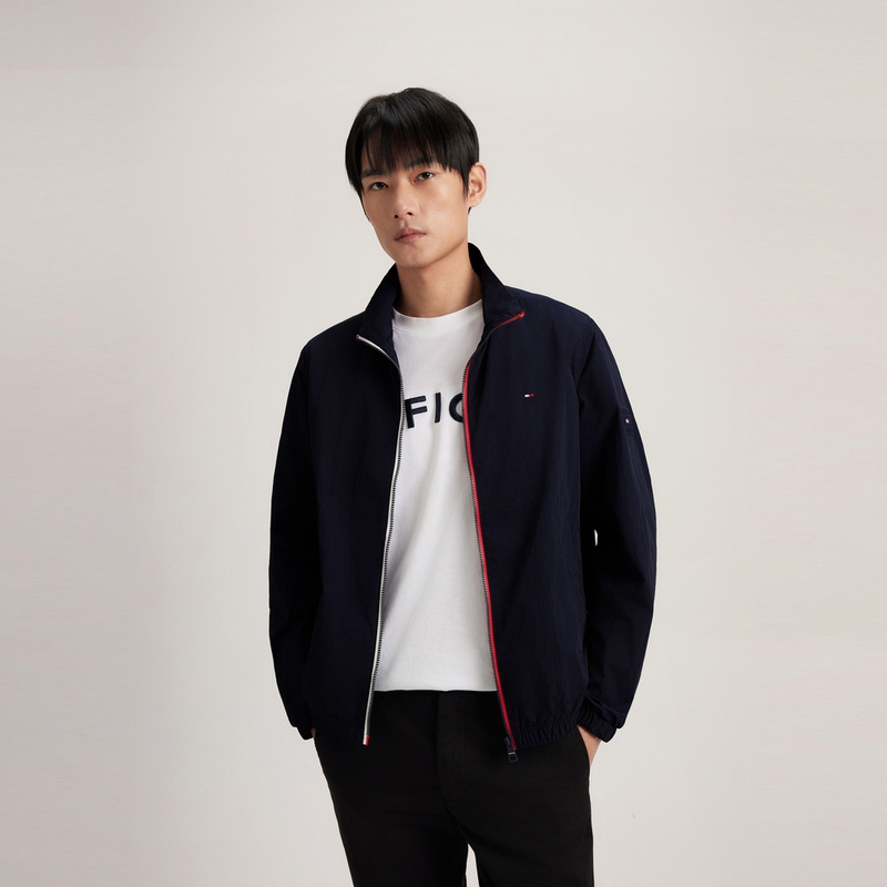 Shop 湯米希爾費格撞色拉鍊休閒外套海軍藍 DW5 MW0MW33753