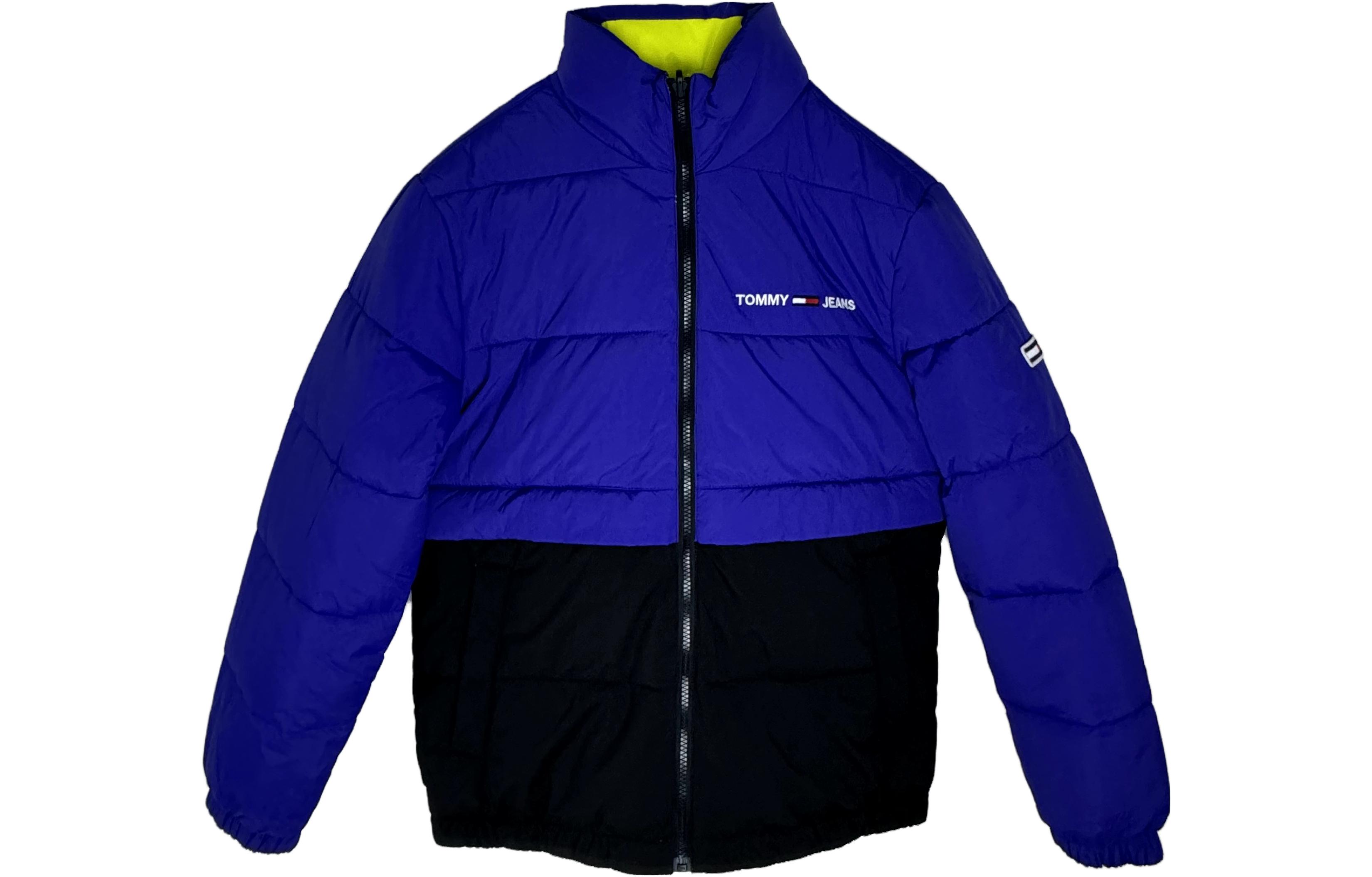 Tommy Hilfiger Colorblock Zip-Up Jacket Blue Long Sleeve Casual Coat DM0DM11185