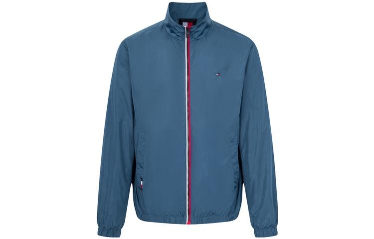 Tommy Hilfiger Contrast Zip-Up Stand Collar Jacket in Navy Blue MW0MW30244-DBX