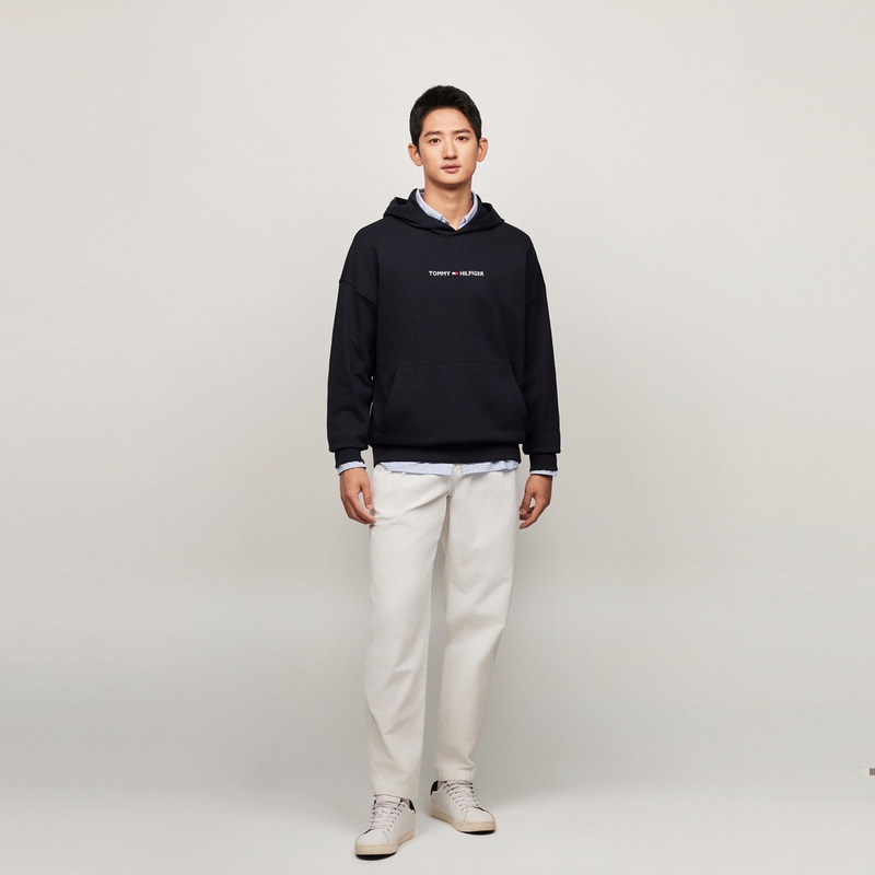 Details for Tommy Hilfiger 刺繡字母純棉連帽上衣 78J8286