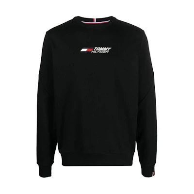 Tommy Hilfiger Crewneck Logo Line Long-Sleeve Sweatshirt Black MW0MW30382-DW5