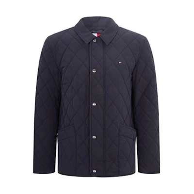Tommy Hilfiger Diamond Quilted Long Sleeve Jacket Navy Blue MW0MW30825