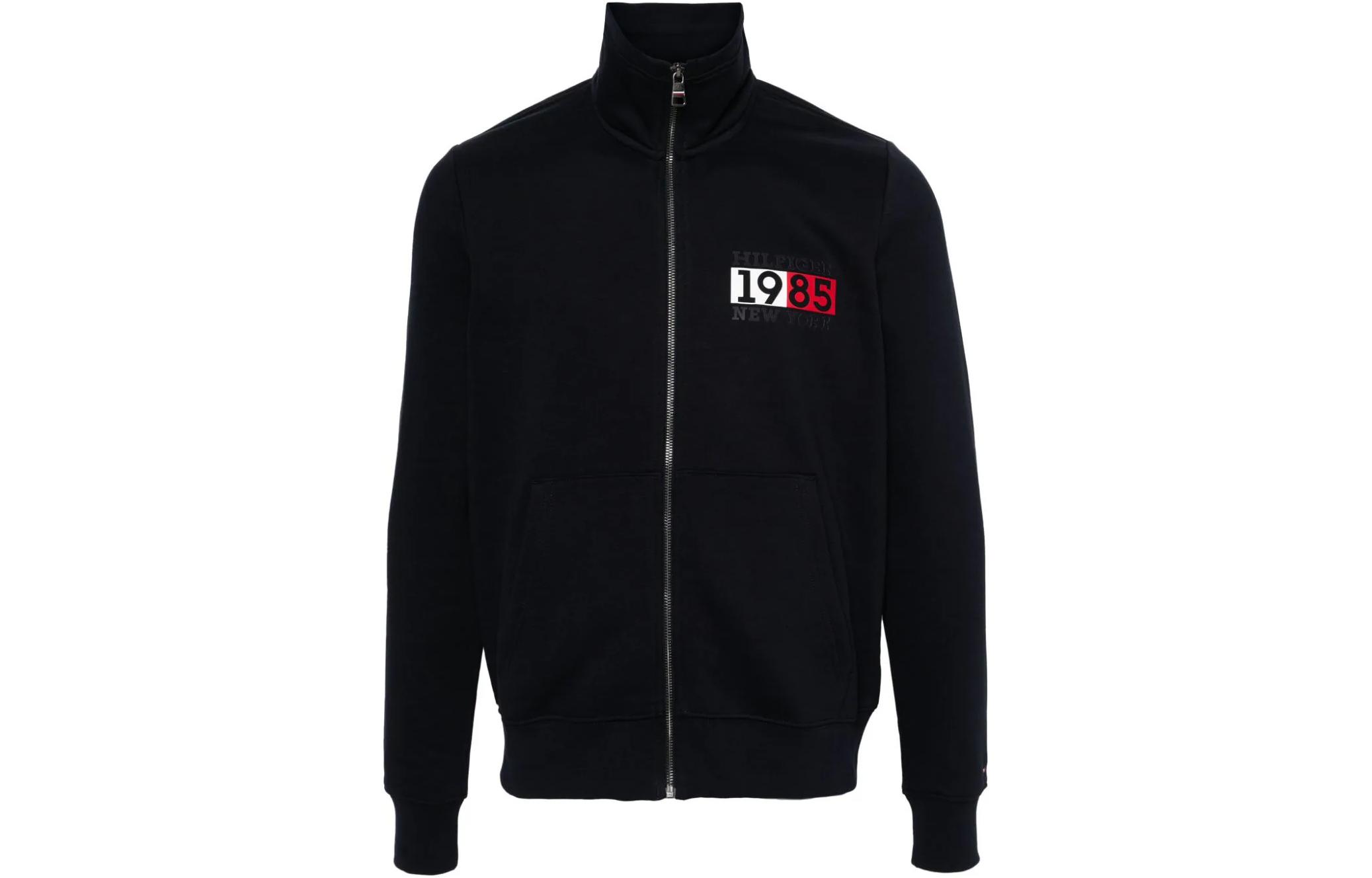 Tommy Hilfiger Digital Print High-Neck Zip Jacket Navy Blue MW0MW32749-DW5