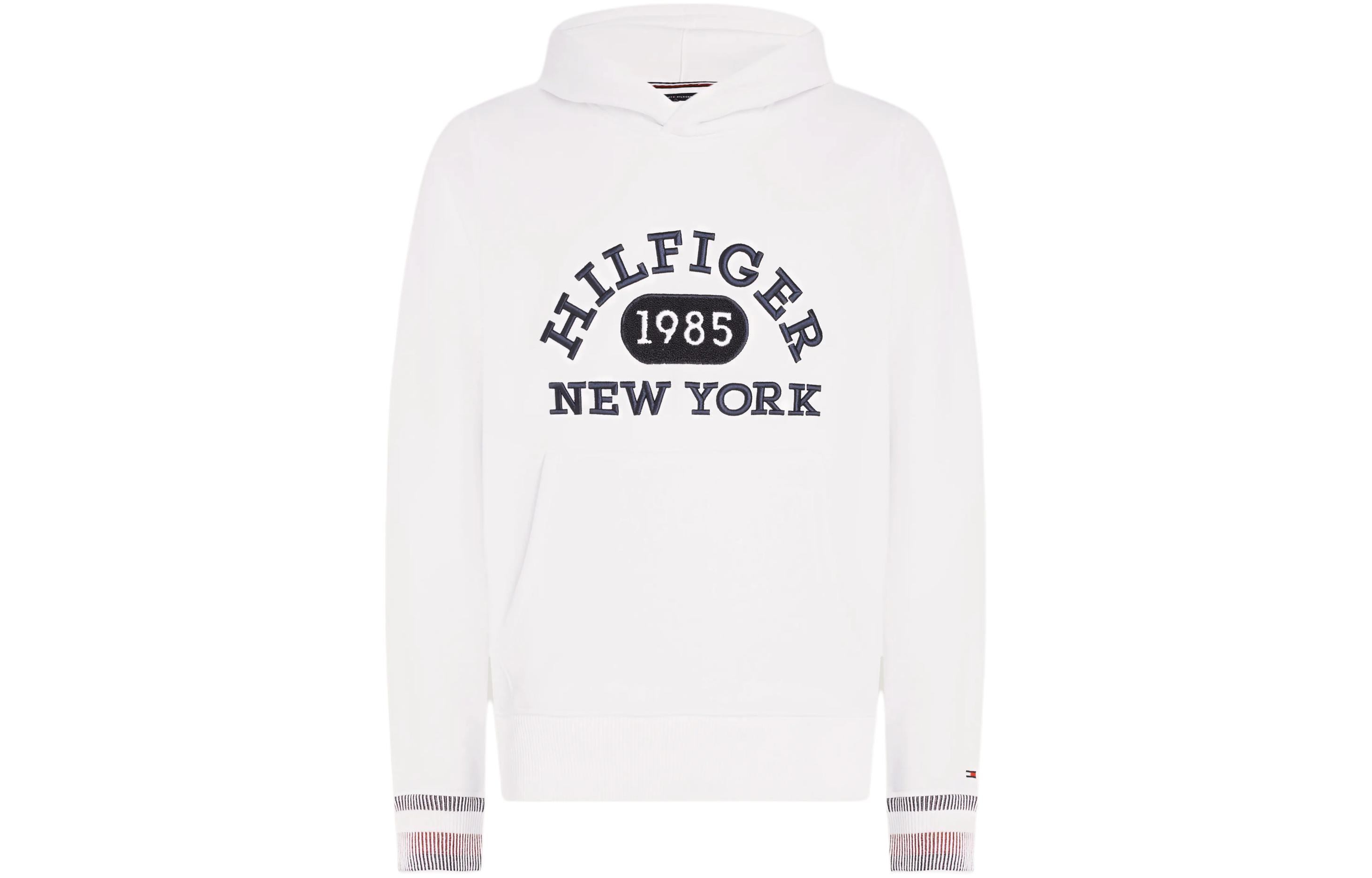 Tommy Hilfiger Elena College Logo Hoodie White MW0MW32682-YBH
