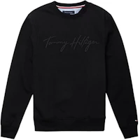 Tommy Hilfiger Embossed Crewneck Antibacterial Sweatshirt Black 78J3817-001 Tommy Hilfiger Embossed Crewneck Antibacterial Sweatshirt Black 78J3817-001