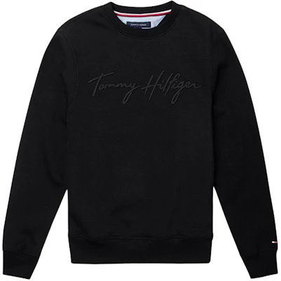 Tommy Hilfiger Embossed Crewneck Antibacterial Sweatshirt Black 78J3817-001 Buy Tommy Hilfiger Embossed Crewneck Antibacterial Sweatshirt Black 78J3817-001