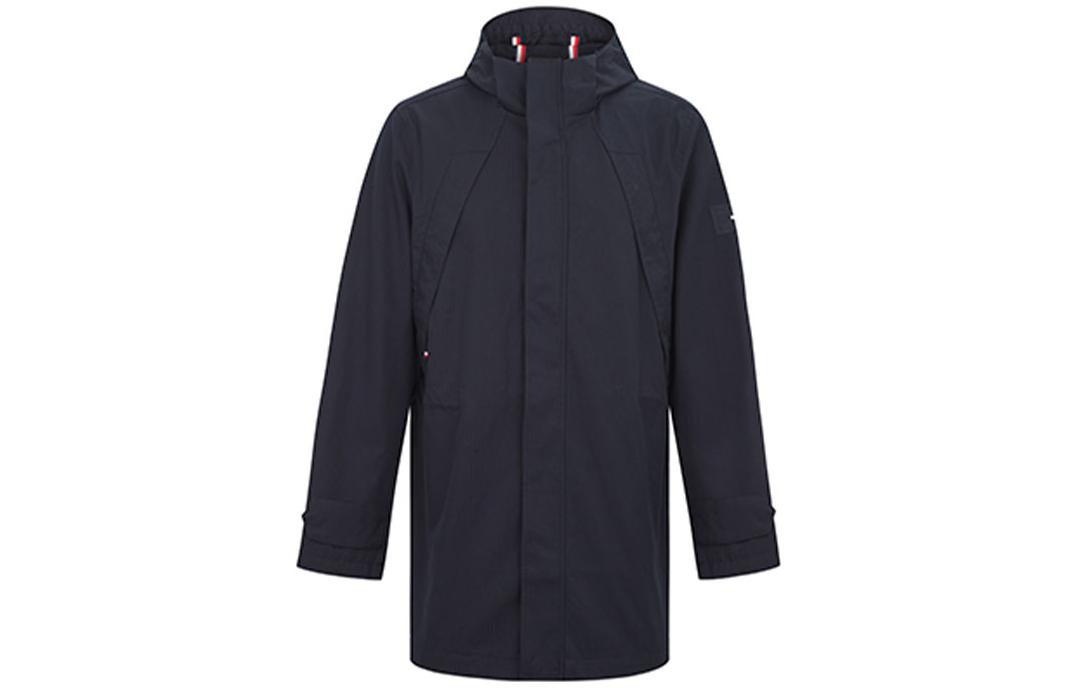 Tommy Hilfiger Embossed Logo Print Hoodie Jacket Navy Blue MW0MW19747-DW5