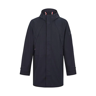Tommy Hilfiger Embossed Logo Print Hoodie Jacket Navy Blue MW0MW19747-DW5