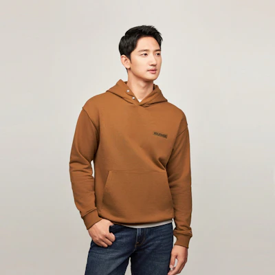 Tommy Hilfiger 刺繡棉斜紋純色寬鬆連帽上衣 MW0MW37224 1