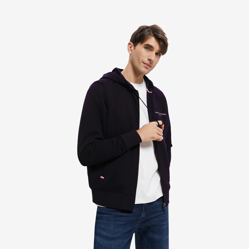 Details for Tommy Hilfiger 刺繡羊毛拉鍊連帽夾克 MW0MW27841DW5