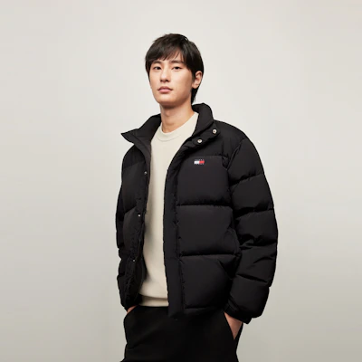 타미 힐피거 자수 후드 패딩 다운 재킷 유니섹스 90% 다운 웜 코트 DM0DM20374 Purchase 타미 힐피거 자수 후드 패딩 다운 재킷 유니섹스 90% 다운 웜 코트 DM0DM20374