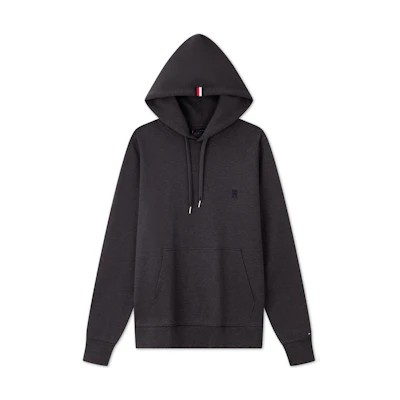 Tommy Hilfiger Embroidered Knit Hoodie Casual Solid Color Sweatshirt MW0MW33646