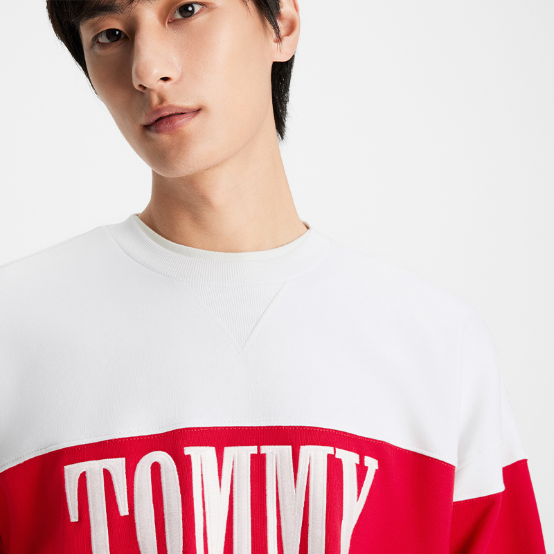 Sizing 汤米希尔费格刺绣Logo拼色卫衣 XJ0XJ00883