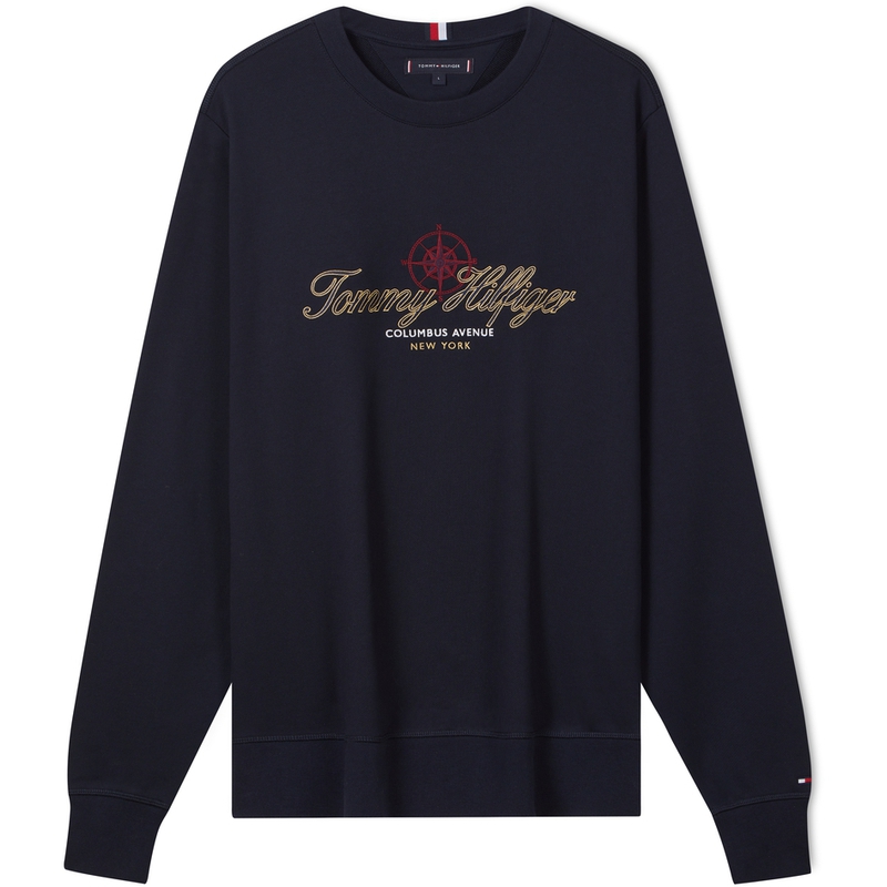 Tommy Hilfiger Embroidered Logo Crewneck Cotton Sweatshirt MW0MW32687