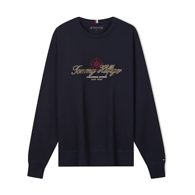 Tommy Hilfiger Embroidered Logo Crewneck Cotton Sweatshirt MW0MW32687