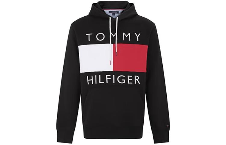Tommy Hilfiger Embroidered Logo Fleece Hoodie Black 08678J1753001
