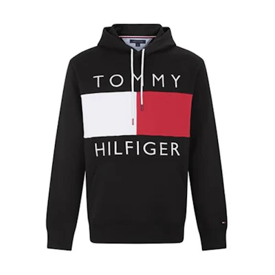 Tommy Hilfiger Embroidered Logo Fleece Hoodie Black 08678J1753001