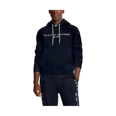 Tommy Hilfiger Embroidered Logo Hoodie Blue Pullover Sweatshirt M78J9503-FAP