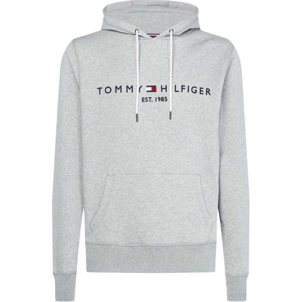 Tommy Hilfiger Embroidered Logo Hoodie Gray Long Sleeve MW0MW10752-501