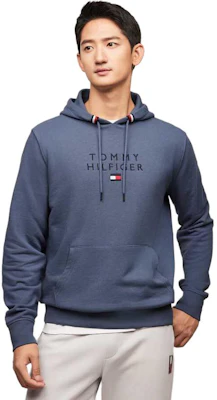 Tommy Hilfiger 刺繡標誌連帽衫 藍灰色 XM0XM02496-C9T Buy Tommy Hilfiger 刺繡標誌連帽衫 藍灰色 XM0XM02496-C9T