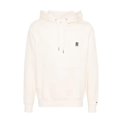 Tommy Hilfiger Embroidered Logo Knit Hoodie Men’s Light Beige MW0MW33646-BEIGE
