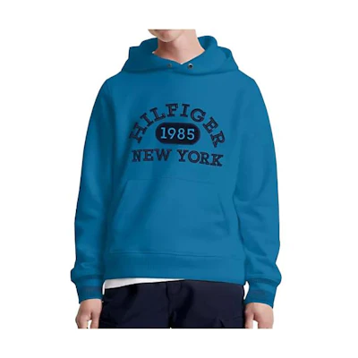 Tommy Hilfiger Embroidered Logo Slim Fit Long Sleeve Sweatshirt Blue Men MW32682-CZU