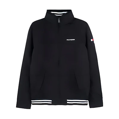 Tommy Hilfiger Embroidered Stand Collar Zip Jacket Navy Blue 7858429-587