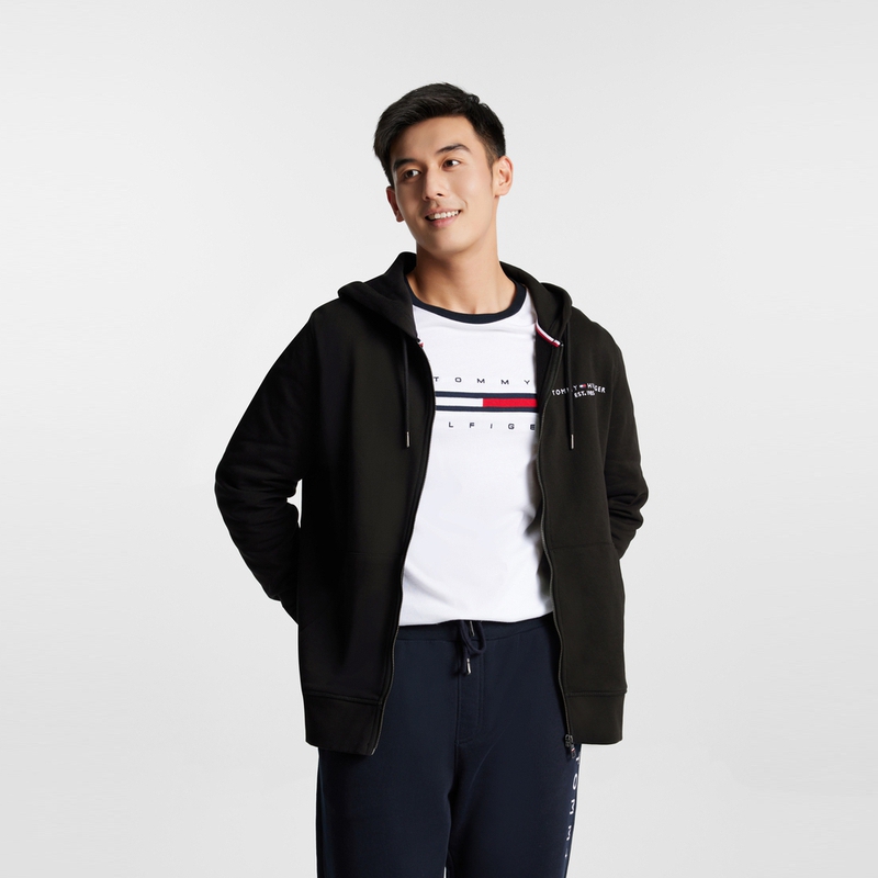 Sizing Tommy Hilfiger 刺繡拉鍊長袖休閒衫 XM0XM02548