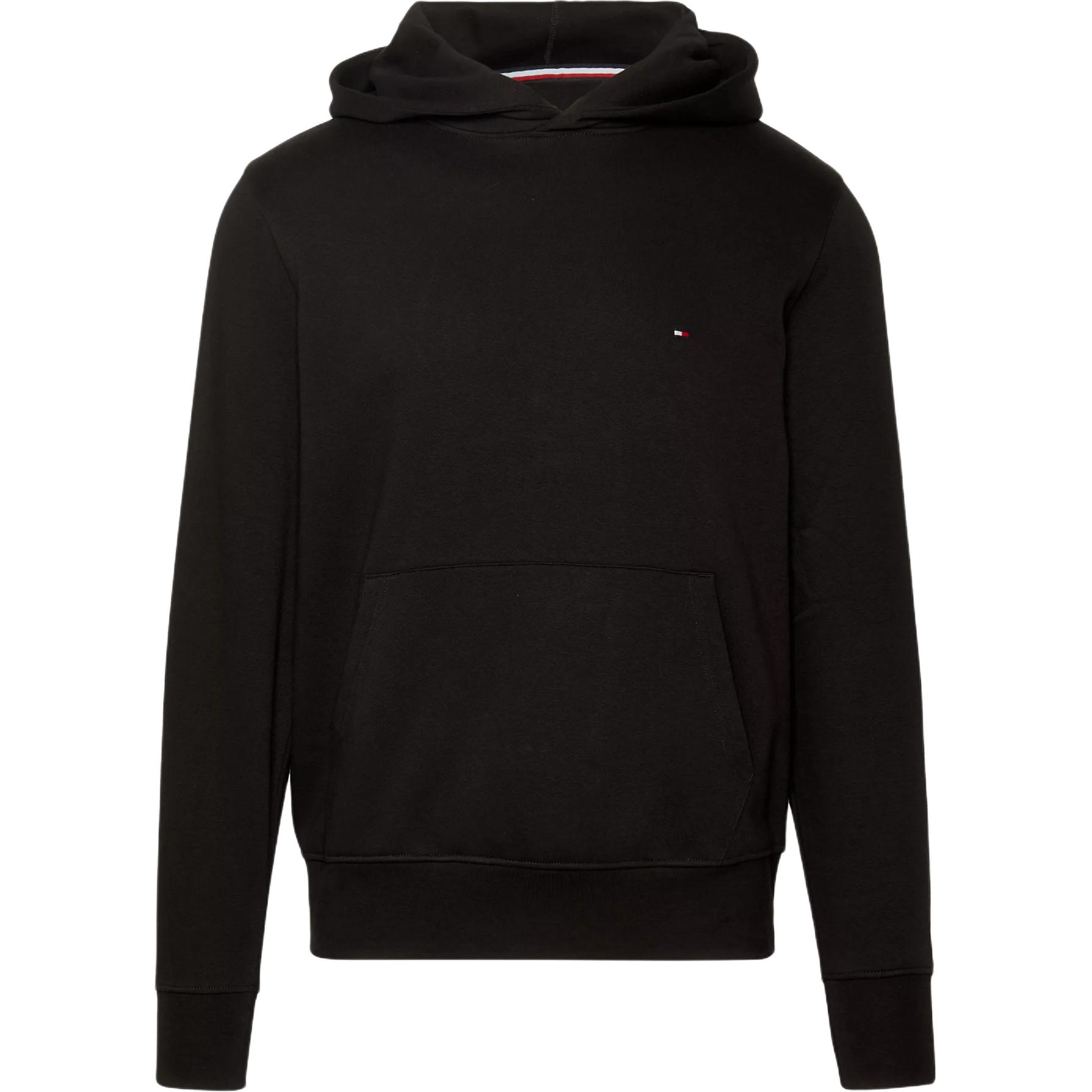 Tommy Hilfiger Flag Logo Black Hoodie Pullover MW34266-BDS