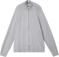 Tommy Hilfiger Flag Logo Grey Zip-Up Cardigan Sweatshirt for Men 78J9322-P7D Tommy Hilfiger Flag Logo Grey Zip-Up Cardigan Sweatshirt for Men 78J9322-P7D