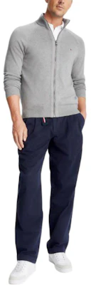 汤米希尔费格男士灰色拉链旗标开衫卫衣 78J9322-P7D Shop 汤米希尔费格男士灰色拉链旗标开衫卫衣 78J9322-P7D