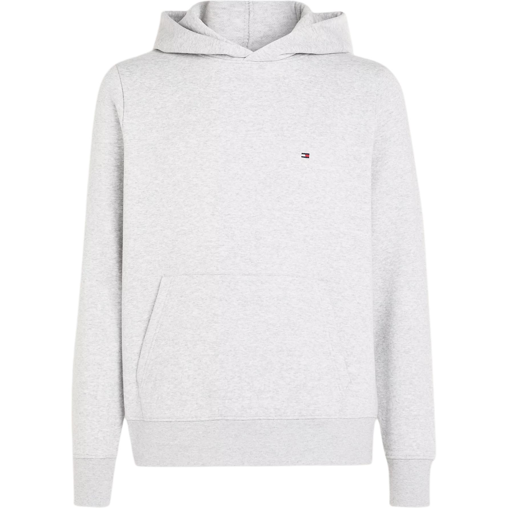 Tommy Hilfiger Flag Logo Hoodie Light Grey Pullover Sweatshirt MW34266-P01