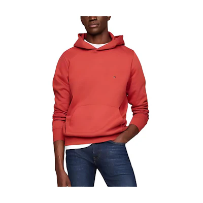 Tommy Hilfiger Flag Logo Hoodie Red Pullover Sweater MW34266-XM0