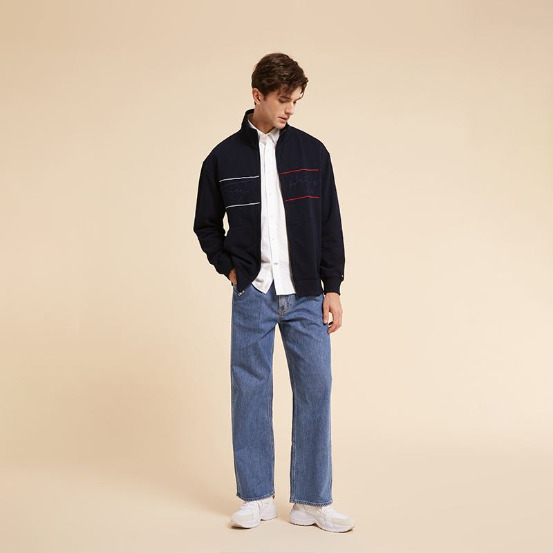 Details for Tommy Hilfiger 刺繡羊毛拉鍊厚外套毛衣 78J8940