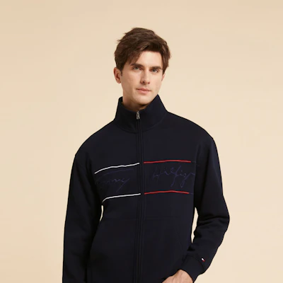 Tommy Hilfiger 刺繡羊毛拉鍊厚外套毛衣 78J8940 Sizing Tommy Hilfiger 刺繡羊毛拉鍊厚外套毛衣 78J8940